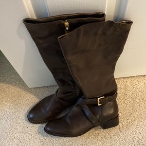 Dark Brown ”riding” boots, size 8, Worn once